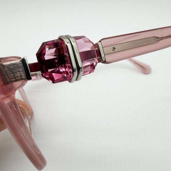 Swarovski SK2021 Eyeglasses Transparent Pink Frames Demo Lenses 53-16-135 NEW - Picture 12 of 16